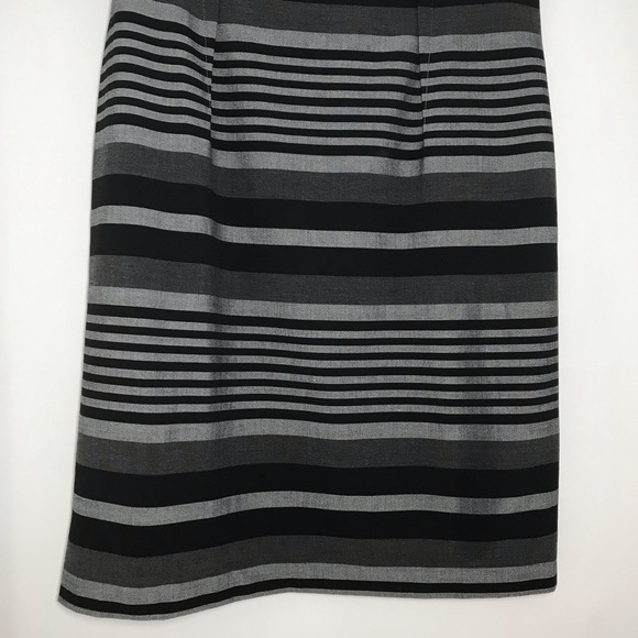 Calvin Klein Black & Grey Striped Cap Sleeve Dress - Picture 5 of 14